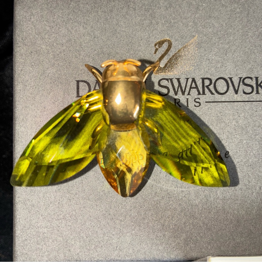 Swarovski Gold and Yellow Crystal Bee Accent